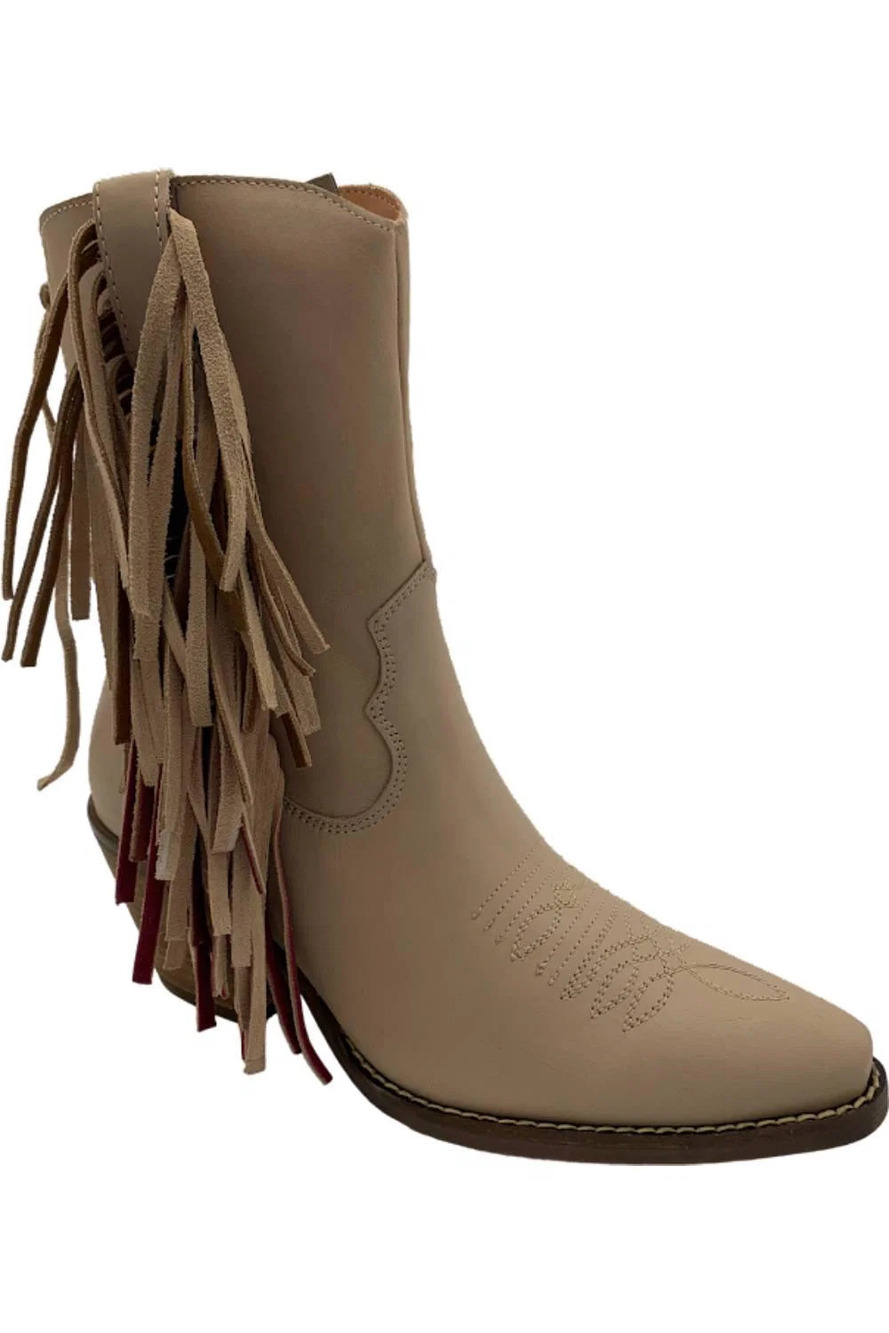 Dingo Leather Cowboy Boots Fringe Benefits Sand - Medium